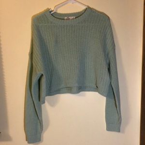 Mint crop sweater